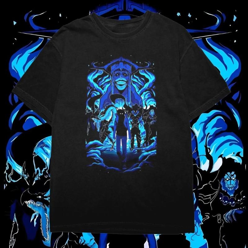Solo Leveling Vintage Cotton T-Shirt, Anime Streetwear Hip-Hop Tee, Short Sleeve Unisex Summer Clothing Hoodie, Sweatshirt