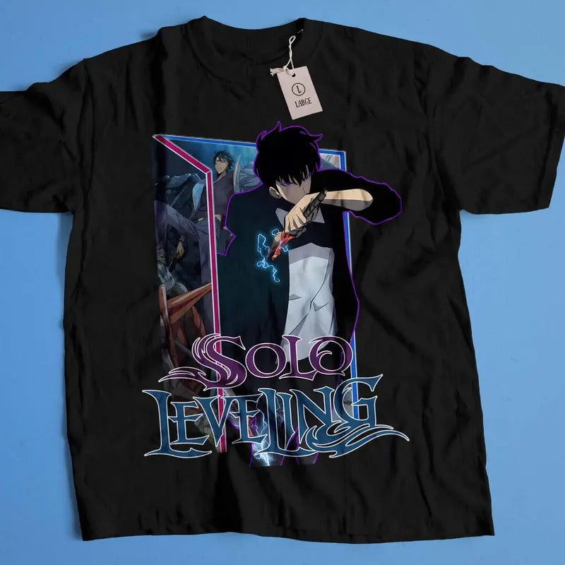 Solo Leveling shirt, Sung Jin Woo Unisex Shirt, Top 1 Hunter Solo Leveling, Manga Lover Shirt, Graphic Tee, Clothing...