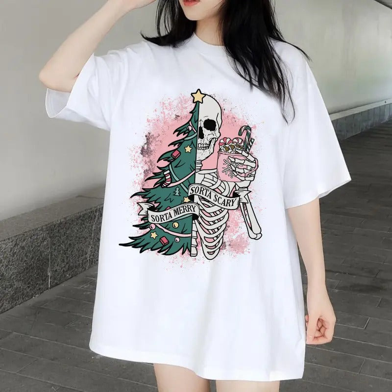 Sorta Merry Sorta Scary Funny Shirt - Christmas Unisex Style - Menswear, Top t shirt Hoodie, Sweatshirt | TeeBloomCo.com