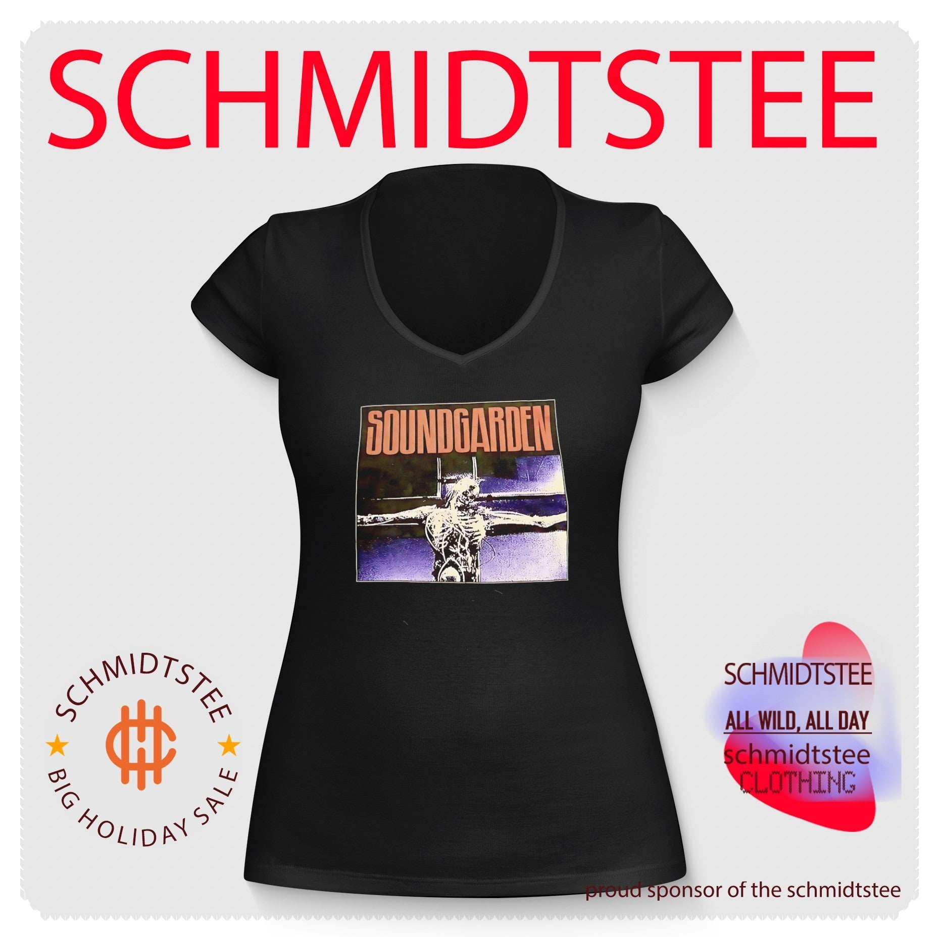 Soundgarden Skeleton Graphic Grunge Rock Band shirt