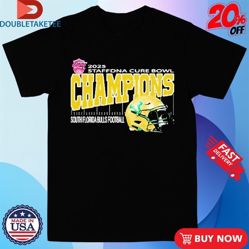 South Florida Bulls Staffdna Cure Bowl Champions 2025 Shirts