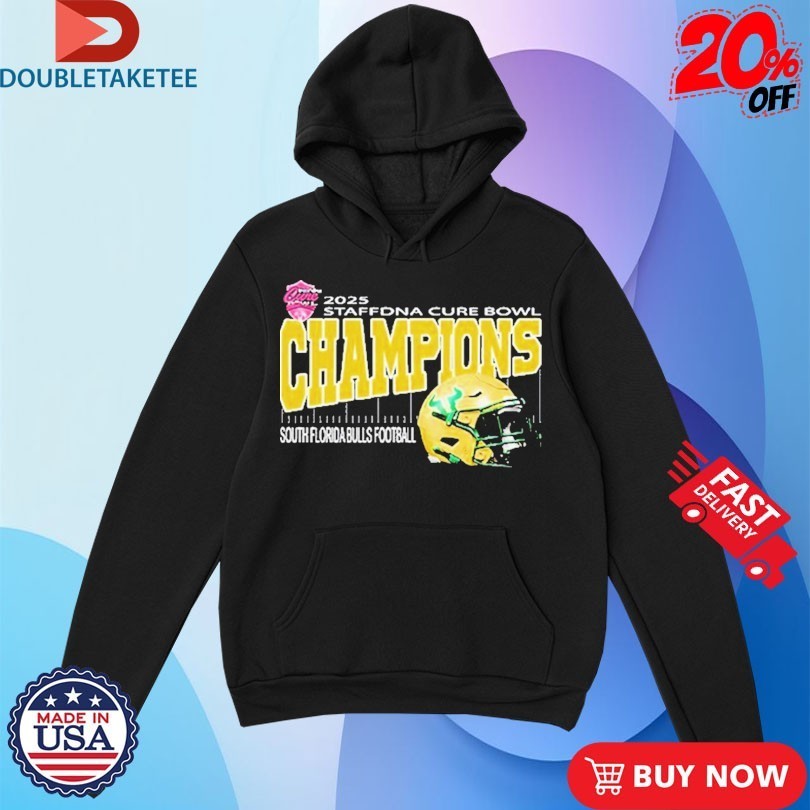 South Florida Bulls Staffdna Cure Bowl Champions 2025 Shirts