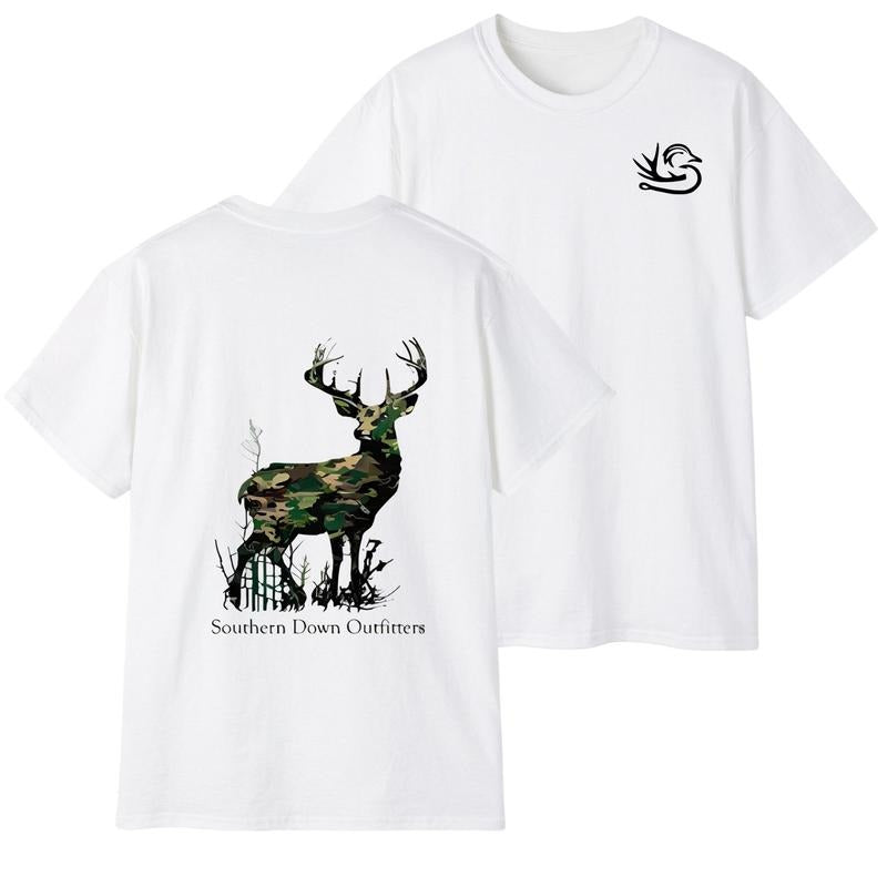 Southern Down Outfitters 2 Sided T-Shirt, Camo Deer Tee For Men For Woman, Trendy Shirt Hoodie, Sweatshirt | TeeBloomCo.com