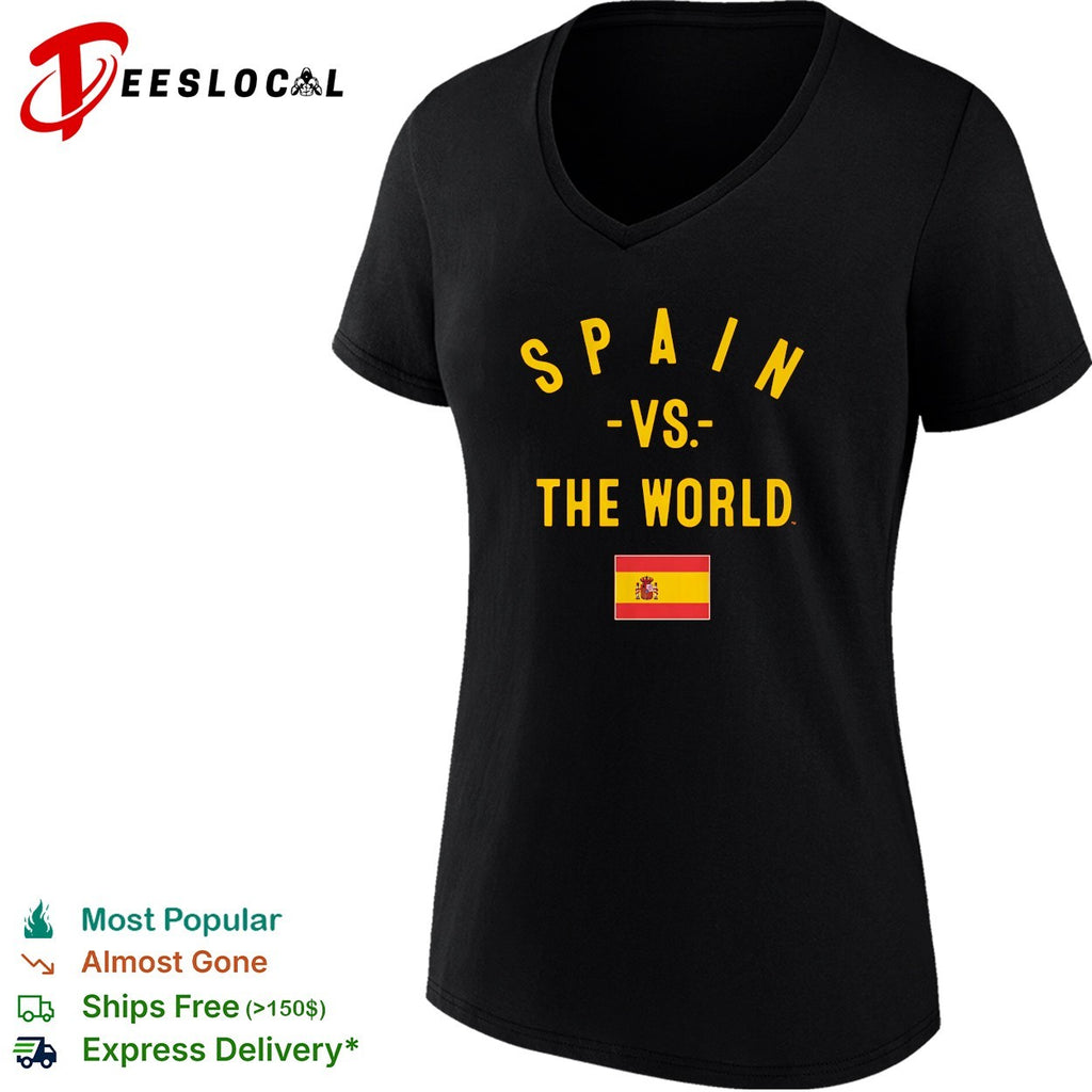Spain vs The World FIFA World Cup 2026 having flag shirt