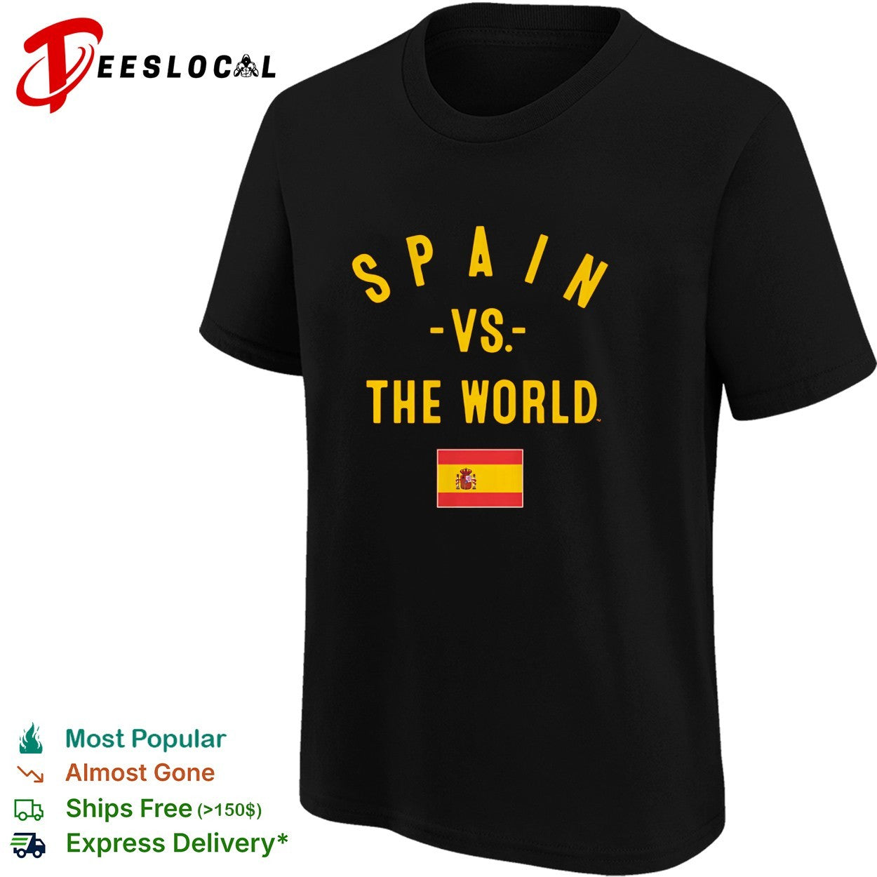 Spain vs The World FIFA World Cup 2026 having flag shirt