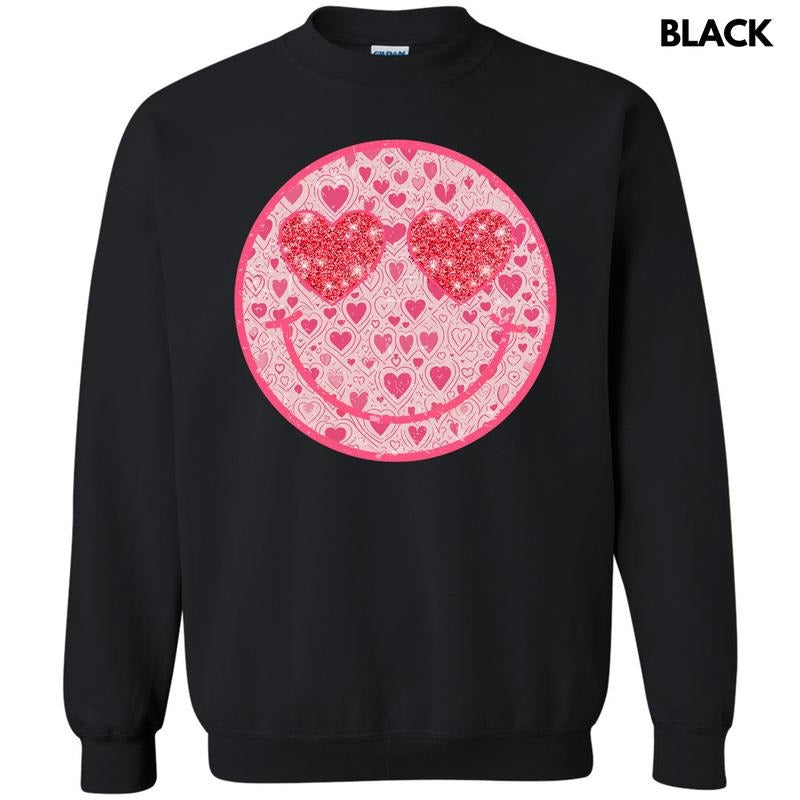Sparkle Heart Happy Face Sweatshirt 'NLB' T-Shirts, Hoodie | TeeBloomCo.com