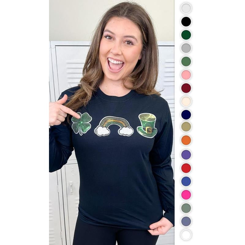 Sparkle St. Patrick’s Long Sleeve T-Shirt Hoodie, Sweatshirt | TeeBloomCo.com