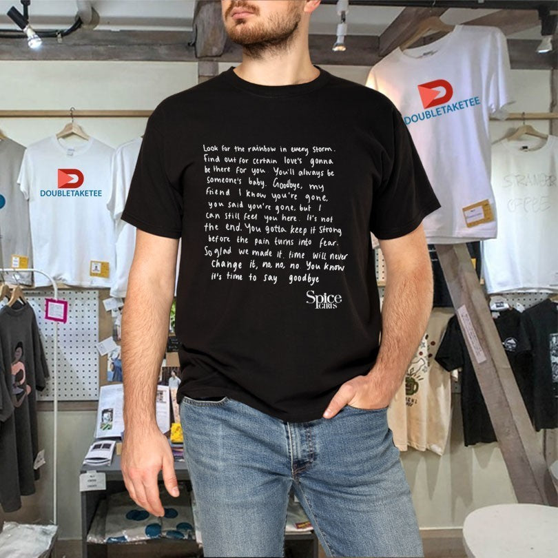 Spice Girls Goodbye Lyrics Shirts