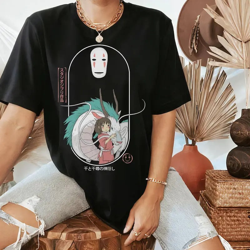 Spirited Away Haku Tshirt Sweatshirt, Hayao Miyazaki Shirt, Studio Ghibli Shirt, Ghibli Shirt, No Face Shirt, Ghibli...