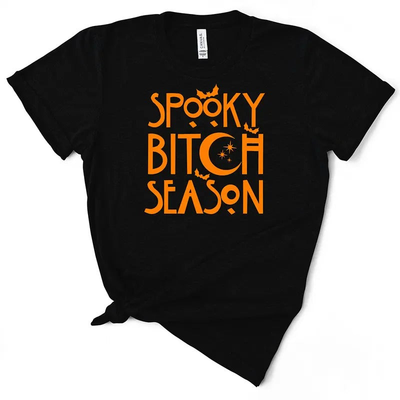 Spooky Bitch Season Halloween TShirt Hoodie, Sweatshirt | TeeBloomCo.com