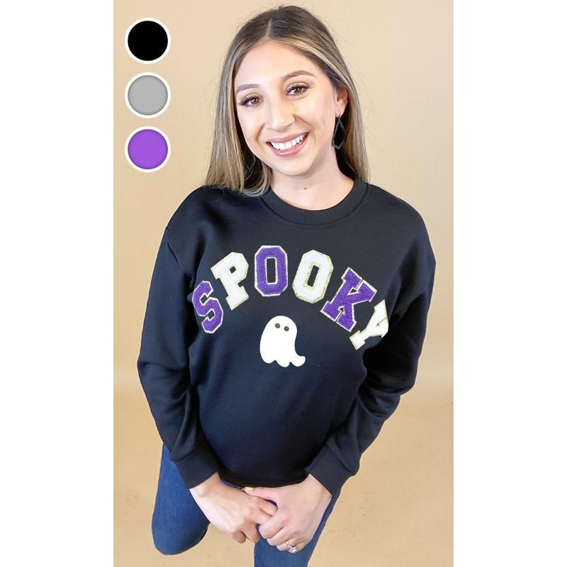 Spooky Chenille Sweatshirt T-Shirts, Hoodie | TeeBloomCo.com
