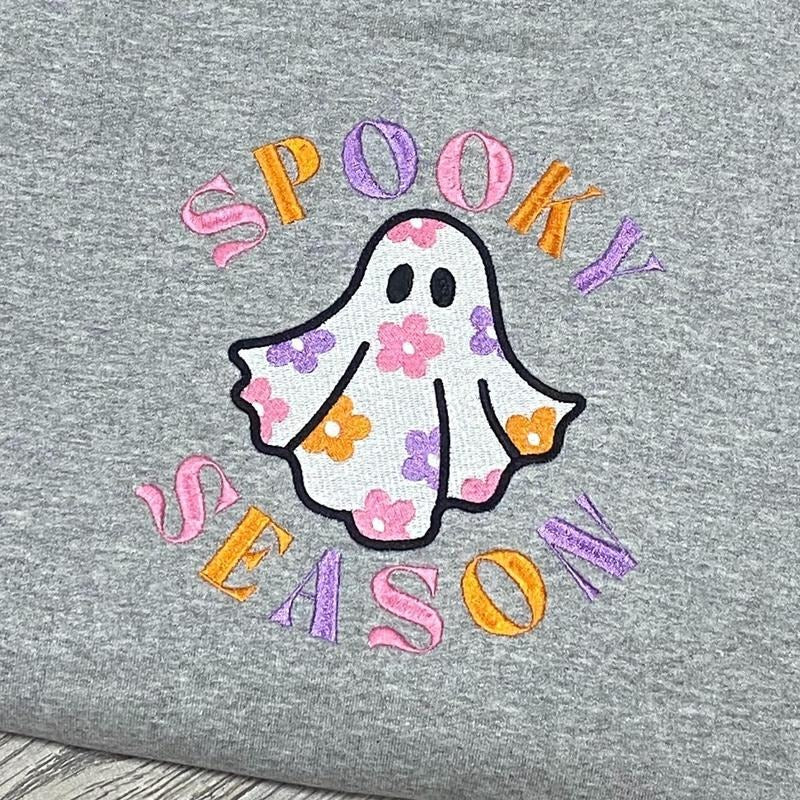 Spooky Season Groovy Floral Ghost T SHIRT Hoodie, Sweatshirt | TeeBloomCo.com