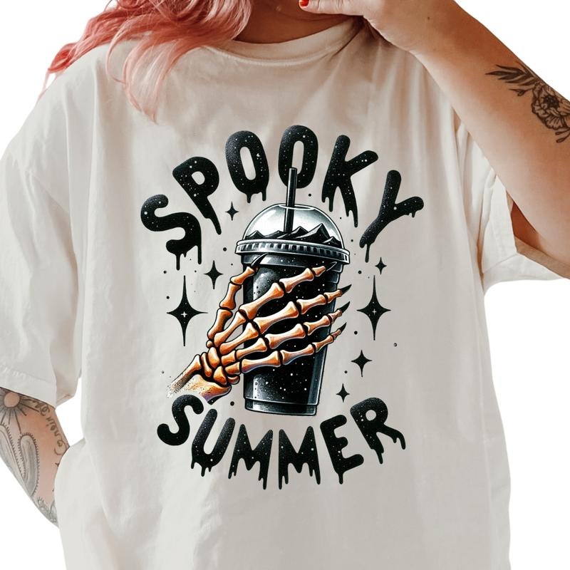 Spooky Summer Shirt ~ Unisex Apparel Relaxed Fit Printed In The USA Clothing Womenswear Casual Comfort Cotton Top...