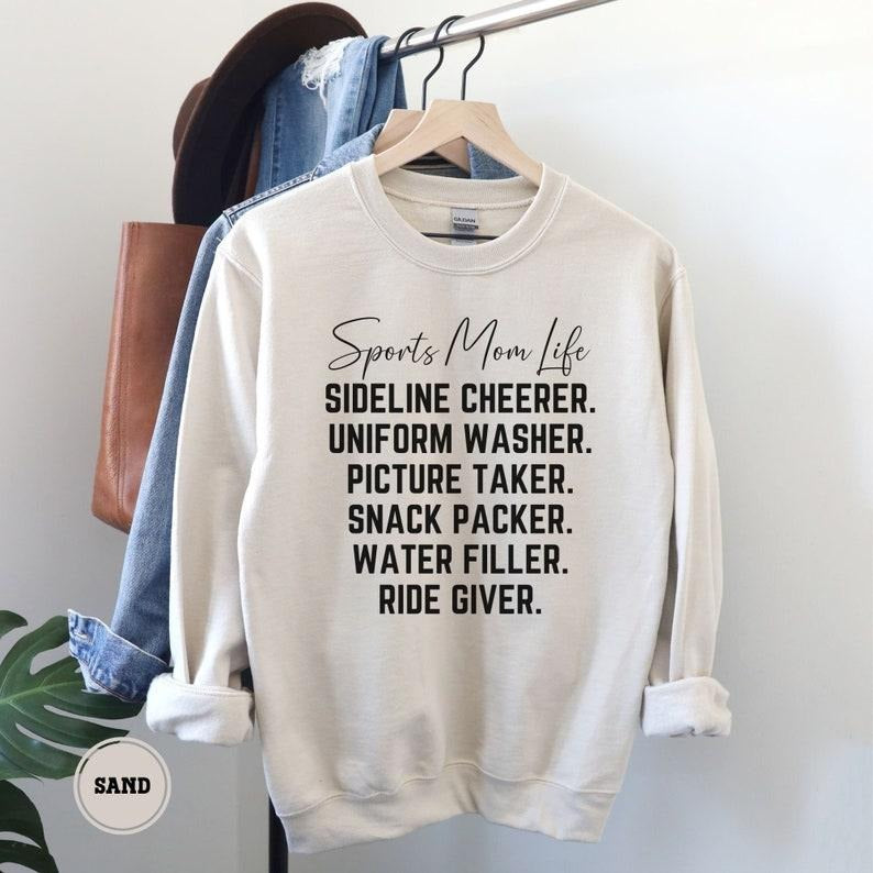 Sports Mom Sweatshirt Funny Mom Shirt Sports Mom Life Shirt Gift For Mom Crewneck Soccer Mom Football Mom Sweater...