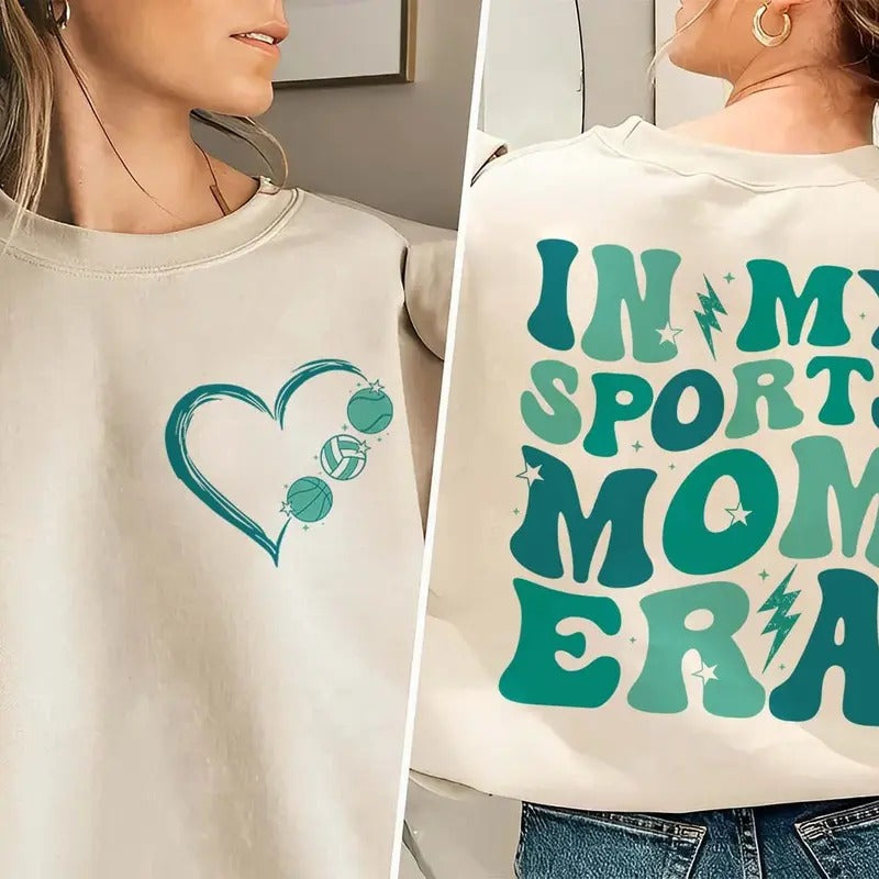 Sports Mom Tee Game Day Shirt In My Sports Mom Era Tshirt Soccer Softball Basketball Football Baseball Mom Shirt Trendy...