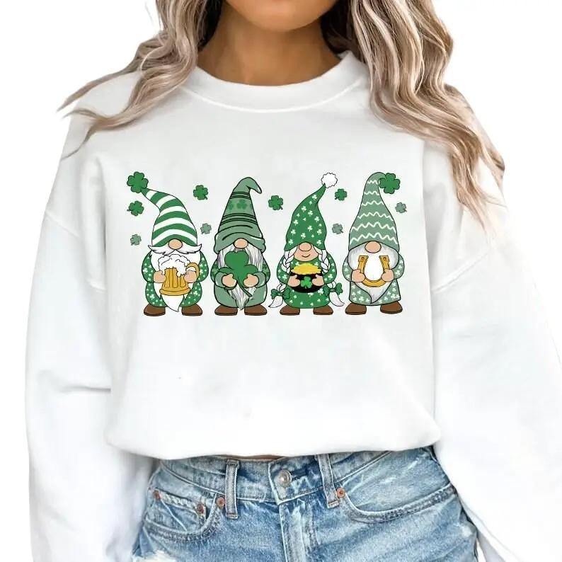 St Patrick's Day Gnome Sweatshirt, St Patricks Day Gnomes, St Pattys Day, Irish, St Patrick's Day Sweatshirt, Gift For...