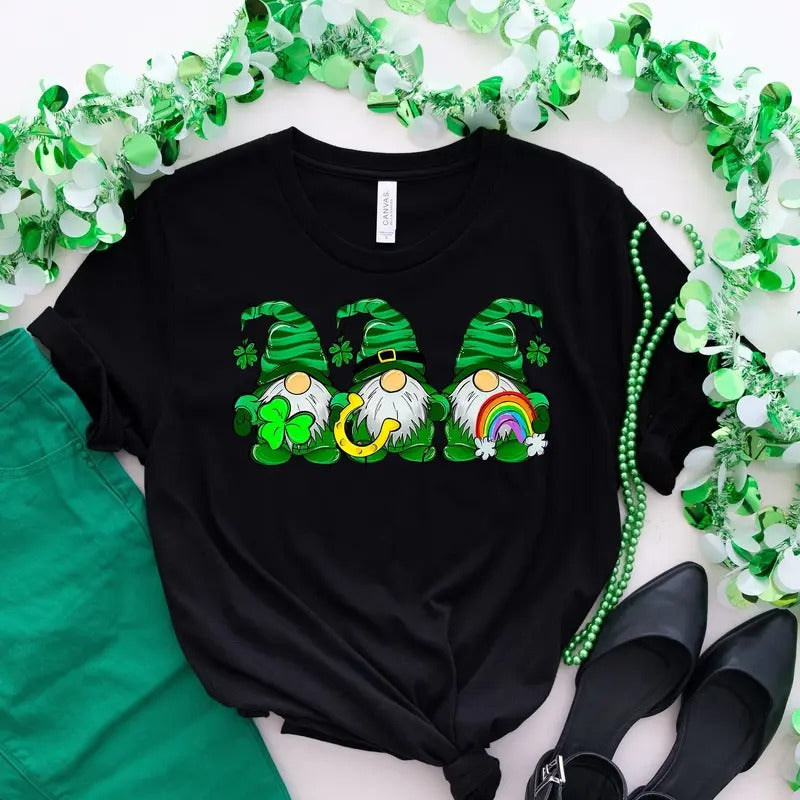 St Patrick's Day Gnomes Shirt Gnomes Shirt Happy St Patrick's Day Shirt Clover Shirt St Patrick's Day Shirt Irish...
