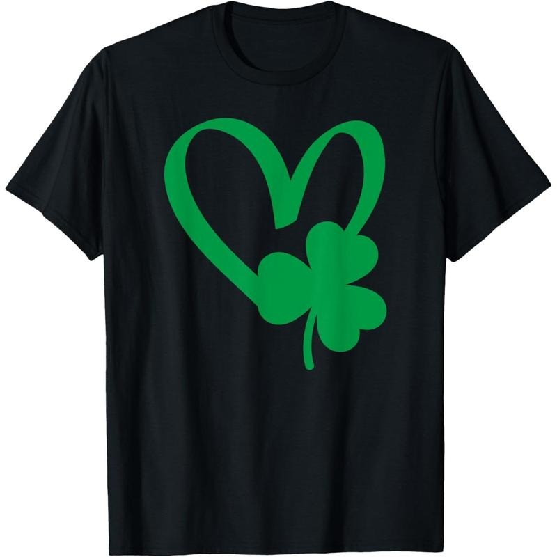 St Patrick's Day Shamrock Heart T-Shirt made in USA Hoodie, Sweatshirt | TeeBloomCo.com