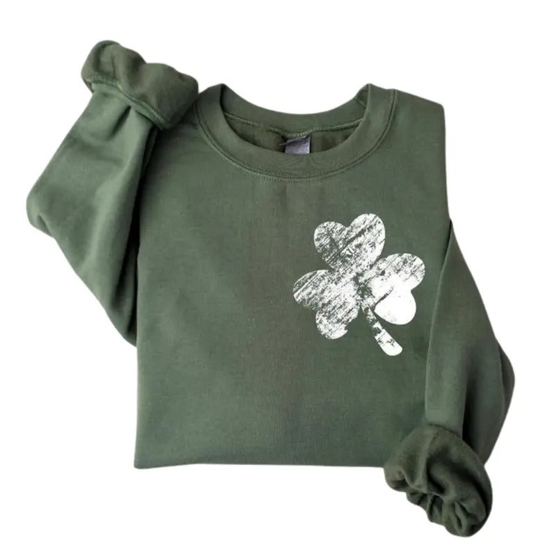 St. Patrick's Sweatshirt, Retro Shamrock Sweatshirt, Gifts For St. Patrick's Day T-Shirts, Hoodie | TeeBloomCo.com
