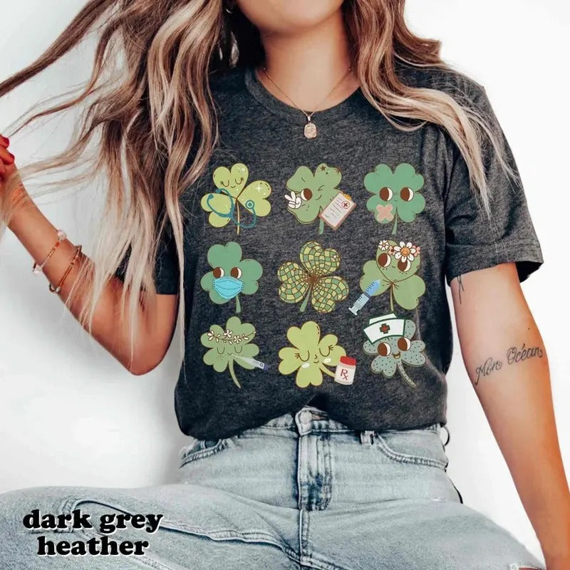 St. Patricks Day Nurse Shirt Nurse Shamrock Shirt Doctor Pa Np Nurse St. Patrick's Day Shirt Lucky Nurse St Pattys Day...