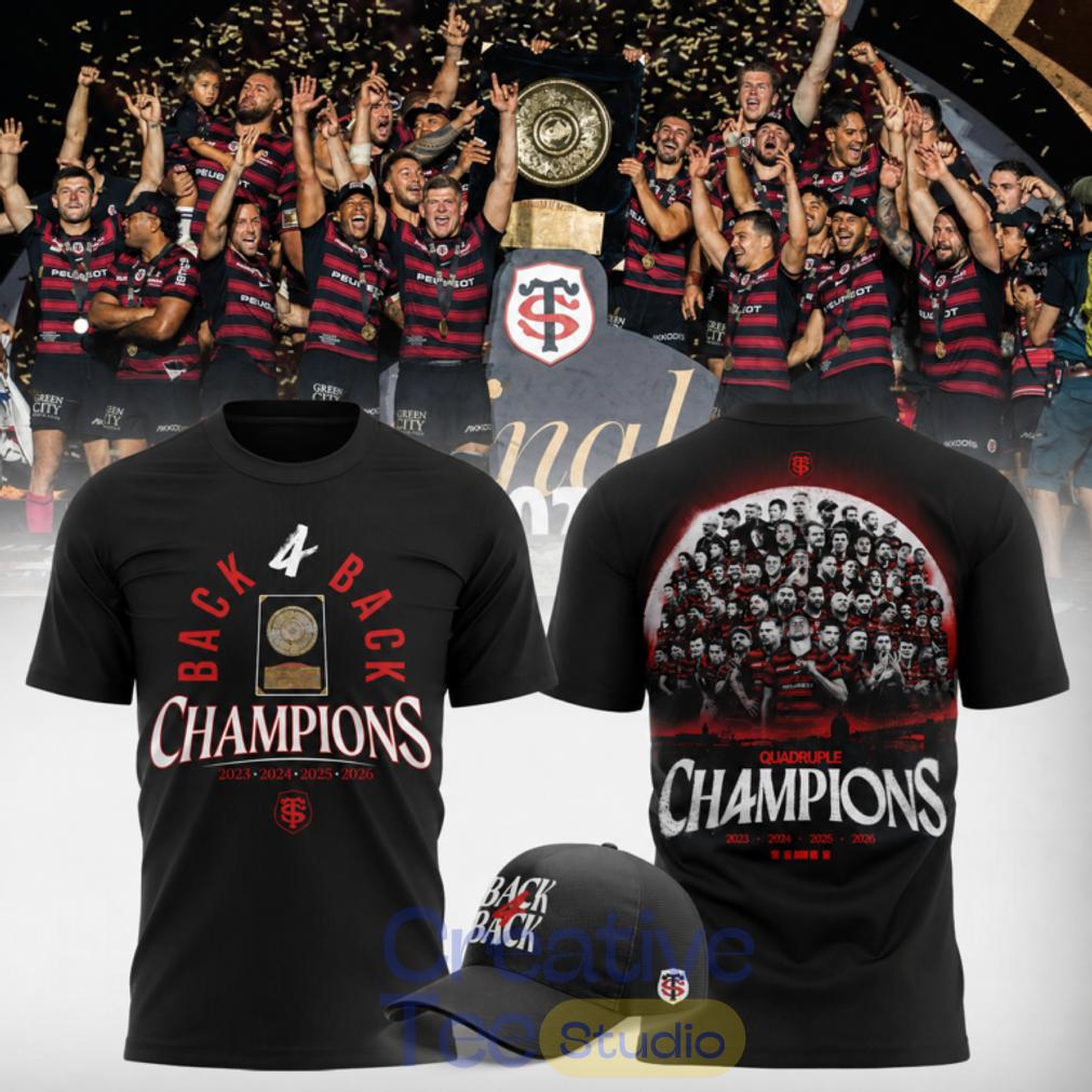 Stade Toulousain Rugby 2026 4-In-A-Row Champions T-Shirt