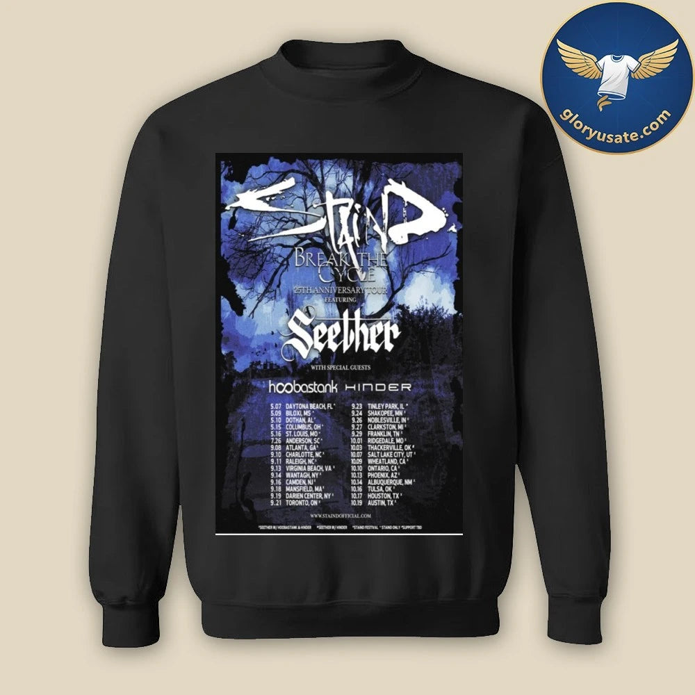 Staind Celebrating 25 Years Of Break The Cycle Poster Shirt