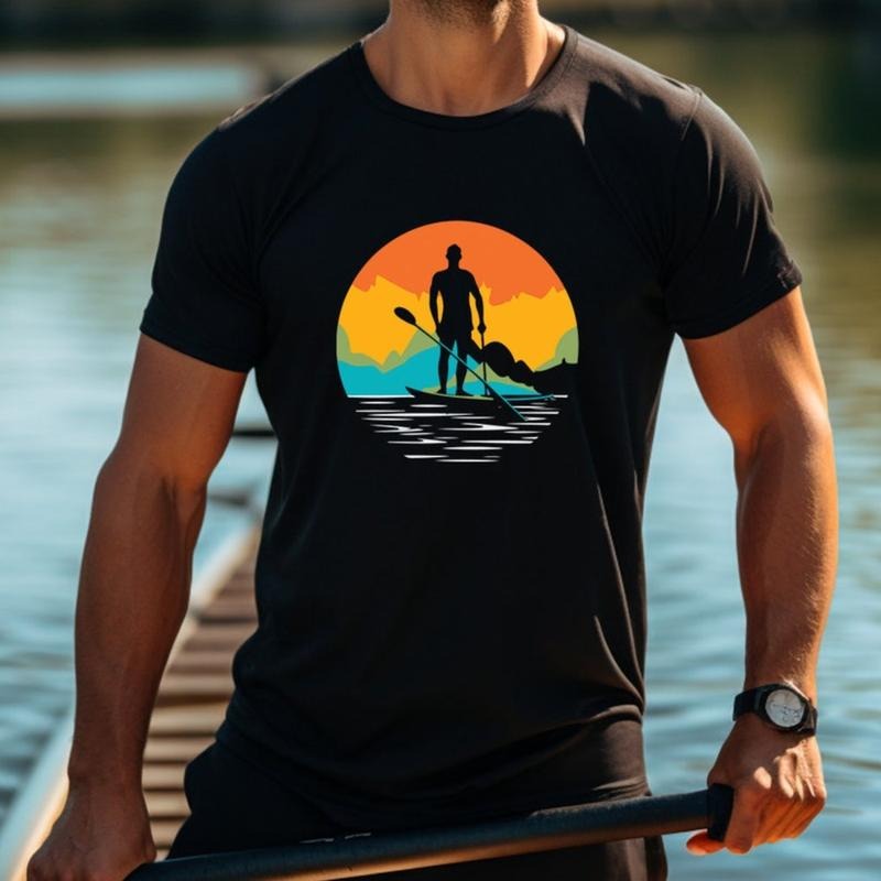 Stand Up Paddle Board Tshirt Sup Retro Graphic T-shirt