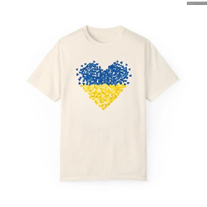 Stand With Ukraine Heart Flag Shirt, Stop War TShirt, Peace Ukrainian, Make Love Not War, Protest Tee, Freedom Ukraine ,...