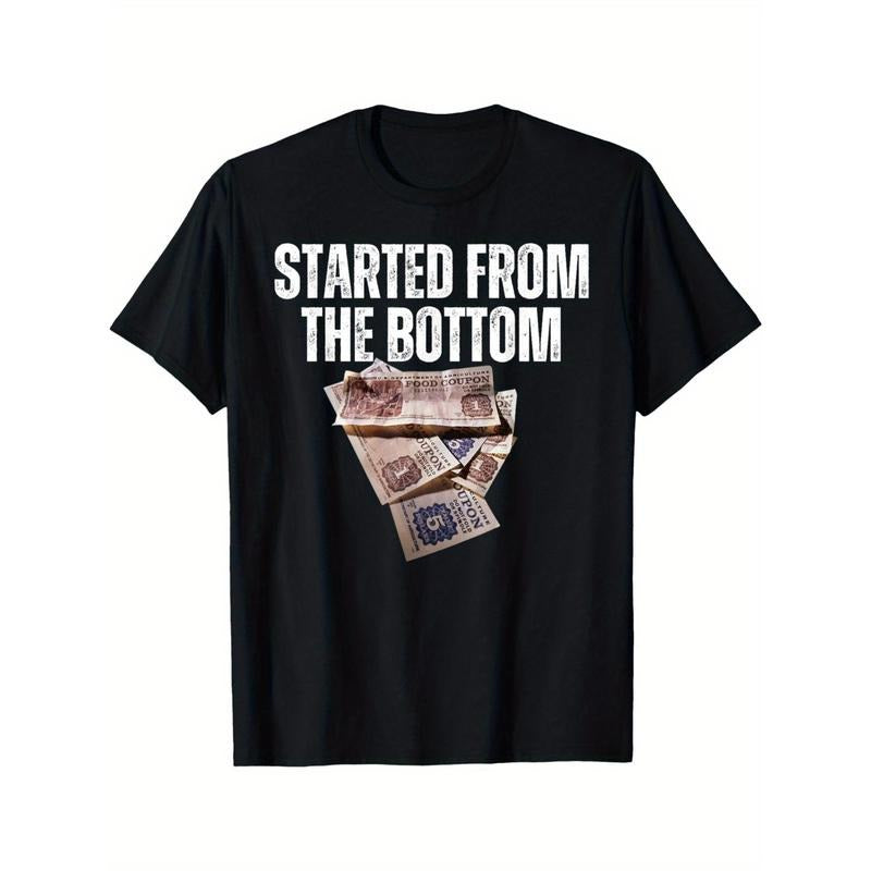 "Started From the Bottom Food Stamp Coupon T-Shirt for Men"