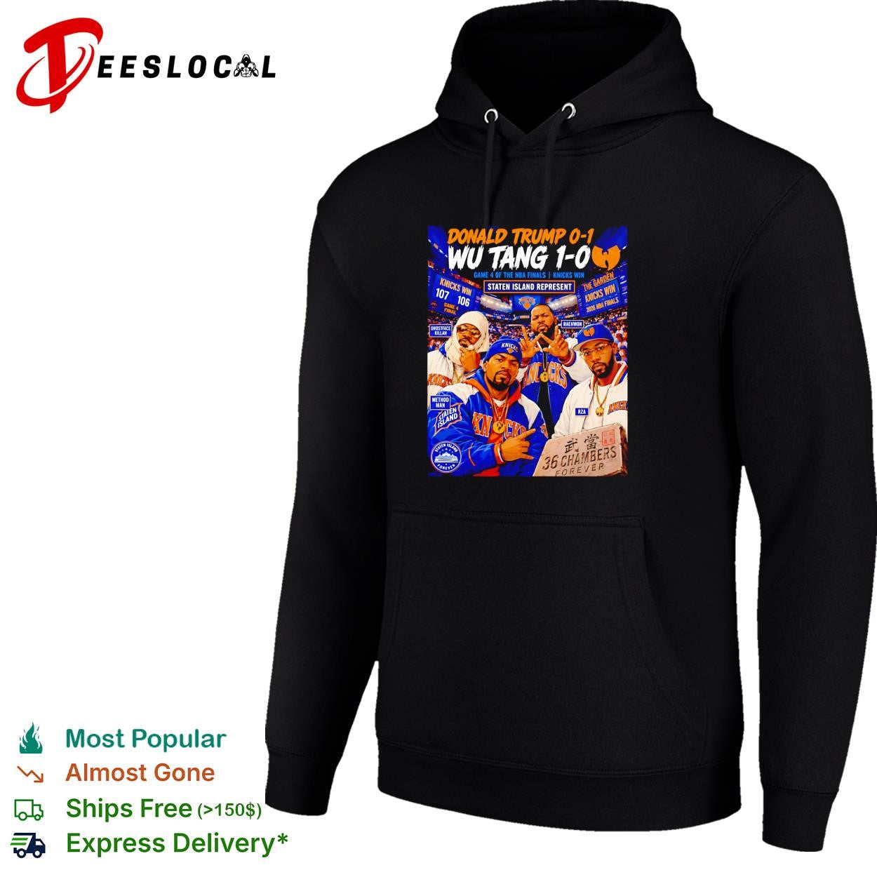 Staten Island represent New York Knicks Game 4 36 Chambers Forever political shirt