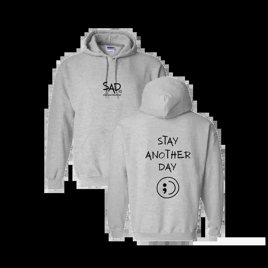 Stay Another Day Mental Health Awareness Sweatshirt Retro Menswear Hoodie Pullover T-Shirts | TeeBloomCo.com