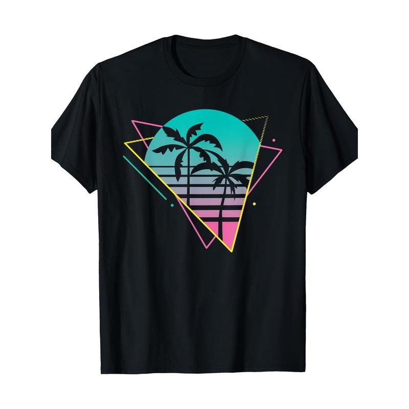 Steam Wave 80's 90's Vintage design - Vintage Palm Tree T-shirt Made in USA Hoodie, Sweatshirt | TeeBloomCo.com