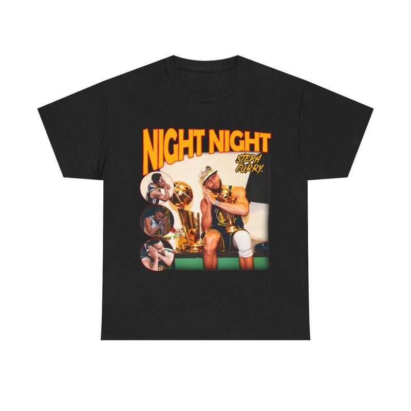 Stephen Curry | "Night Night" | Heavy Cotton Tee Basketball Bootleg Style T-Shirt, Graphic T-Shirt, Shirt, Retro...