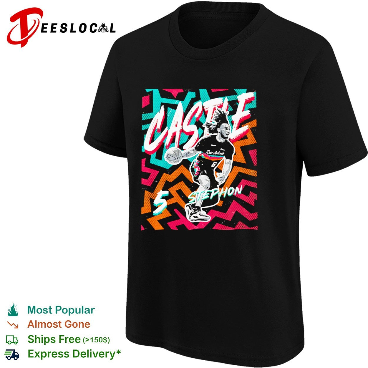 Stephon Castle San Antonio Spurs NBA 5 Castle Stephon shirt