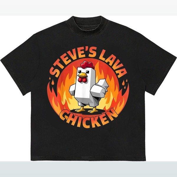 Steve Lava Chicken T-shirt Unisex Streetwear Style Premium Comfort Soft Cotton Hoodie, Sweatshirt | TeeBloomCo.com
