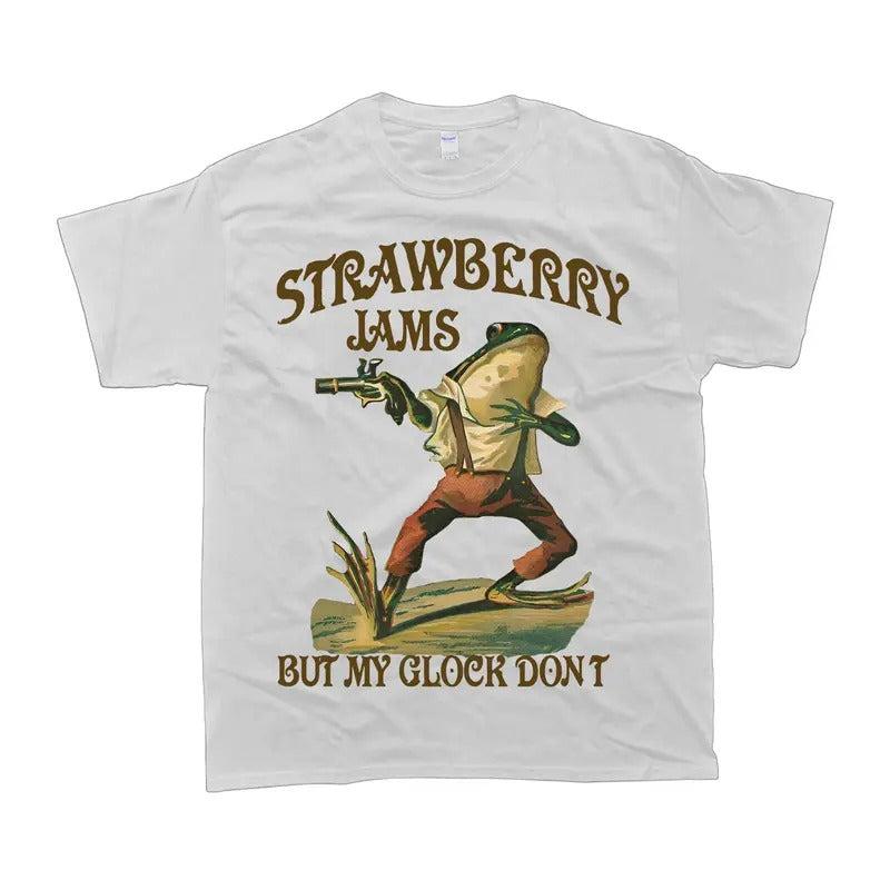Strawberry Jams But My Don't Vintage Graphic T-Shirt, Gift For Men And Women, Old Row Tshirt, Retro Tshirt, Unisex...
