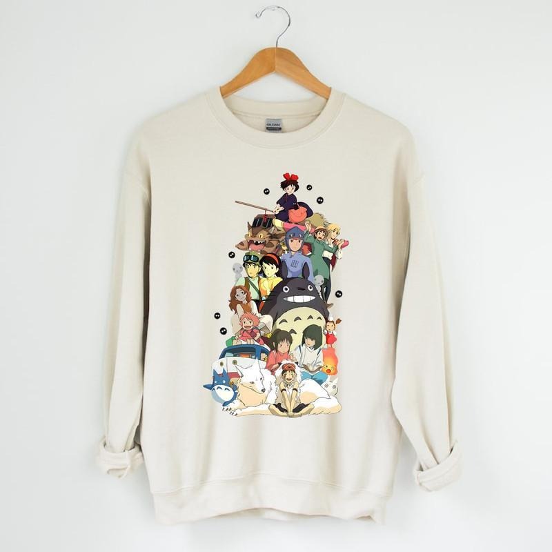 Studio Ghibli All Characters Crewneck Sweatshirt, Anime sweatshirt, Manga Sweatshirt T-Shirts, Hoodie | TeeBloomCo.com