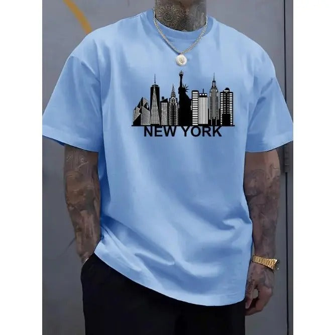 Stylish New York City Graphic Tee - Men's Street Style T-Shirts