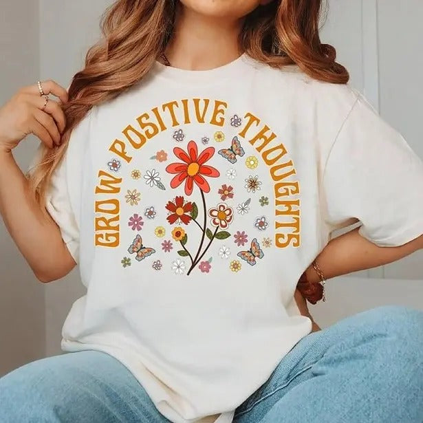 Stylish TShirt Collection Featuring Positive Thoughts Kindness Shirt Hoodie, Sweatshirt | TeeBloomCo.com