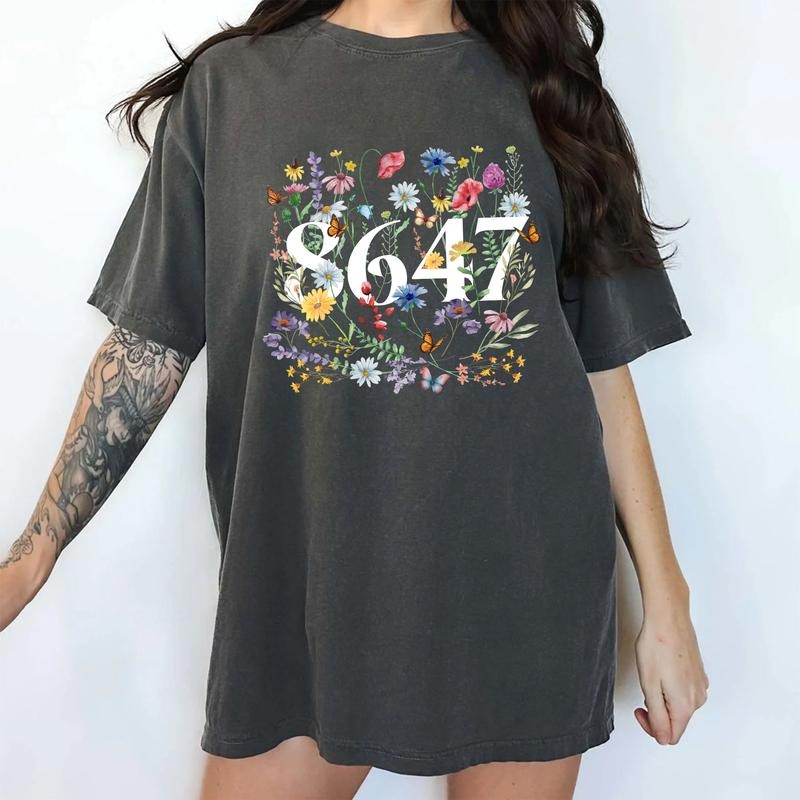 Subtle 8647 Comfort Colors Shirt, Subtle FDT T-shirt, Sarcastic Wildflower Graphic Tee, Sarcastic Women Clothing, Anti...