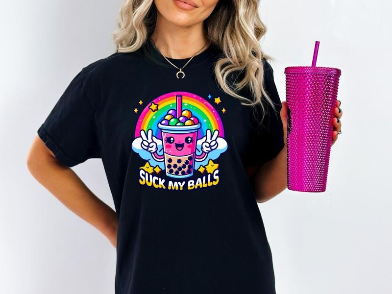 Suck My Balls Unisex Sizing Graphic T-Shirt for Women, Comfortable Sarcastic Shirt Hoodie, Sweatshirt | TeeBloomCo.com