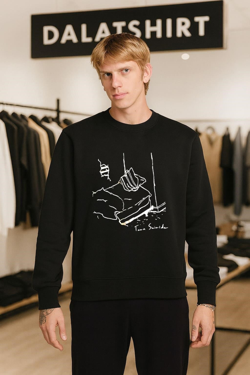 Suicide Band Bed Drawing Lo-fi Indie Rock Music shirt