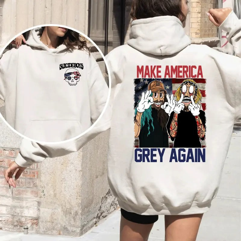 Suicideb0ys 2 Sides Hoodie, Hip Hop Music Merch, G59 Rock Band Hoodie, Concert Outfit, Unisex Long Sleeve Pullover Hoodie...