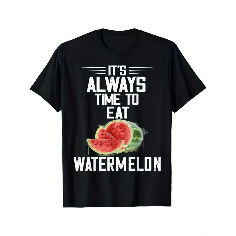 Summer Fruit Lover It's Always Time To Eat Watermelon T-Shirt made in usa Hoodie, Sweatshirt | TeeBloomCo.com
