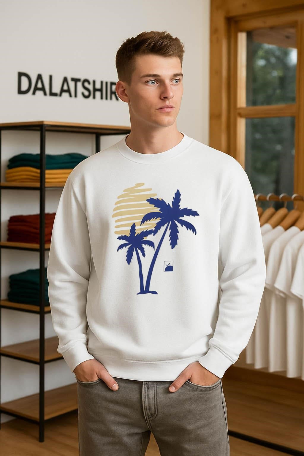 Sun And Blue Palm Trees Tropical Summer Paradise shirt