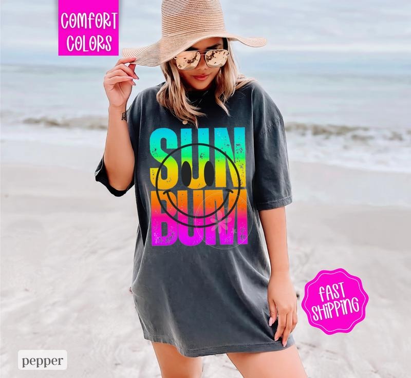 Sun Bum 1 Shirt Comfort Colors, Cute Summer Oversized Beach Tee, Swimsuit Cover Up Hoodie, Sweatshirt | TeeBloomCo.com
