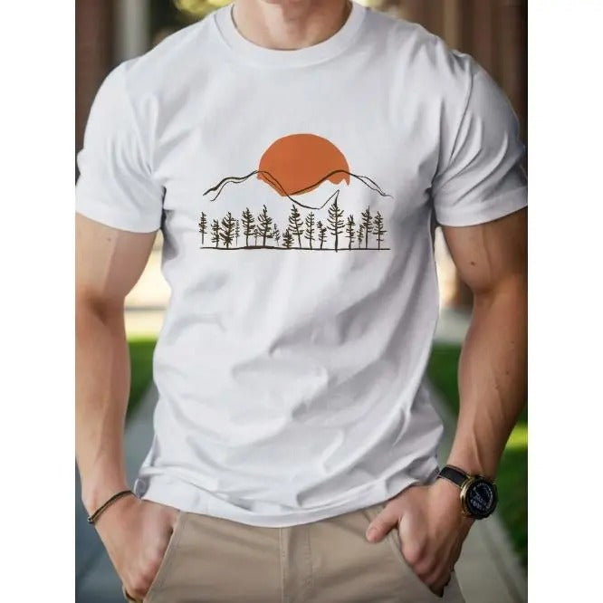 Sun Mountains Woods Pure Cotton Men's Tshirt Comfort Fit Made in USA Hoodie, Sweatshirt | TeeBloomCo.com
