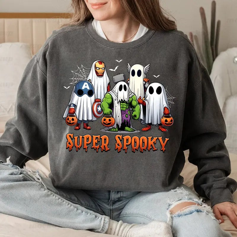 Super Spooky Shirt, Happy Halloween 2024 Hoodie, Sweatshirt | TeeBloomCo.com