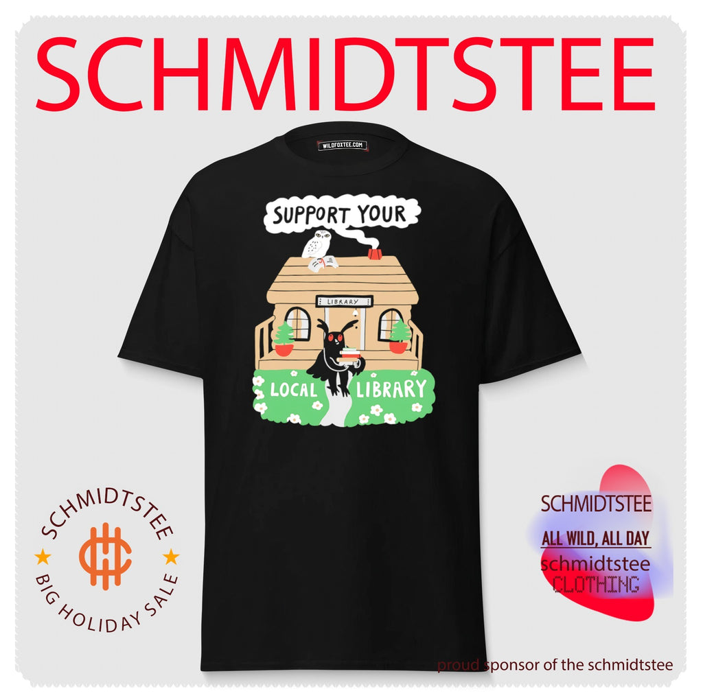 Support your local library graphic shirt