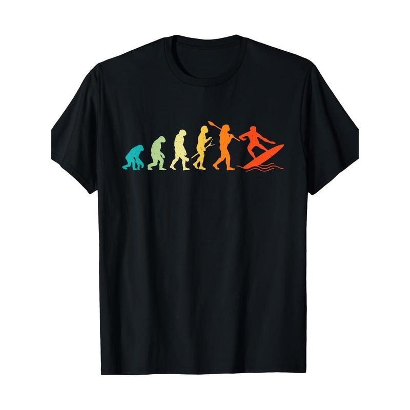 Surfer Evolution - Surfboard Surfer Surf T-shirt 100% cotton T-shirt Made in USA Hoodie, Sweatshirt | TeeBloomCo.com